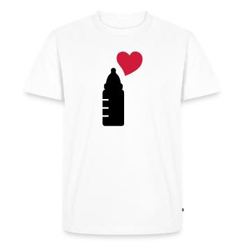 babyflasche_love_2__f2 - T-shirt Premium bio Homme - blanc - Devant - Nico (187cm)