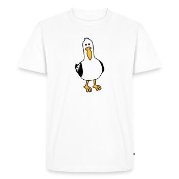 curious moeve funny beach - Men's Premium Organic T-Shirt - white - Front - Nico (187cm)