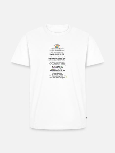 Regenbogen bauen - Gedicht - Hoffnung - Motivation - Männer Premium Bio T-Shirt - Weiß