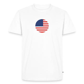États-Unis Amérique - T-shirt Premium bio Homme - blanc - Devant - Nico (187cm)