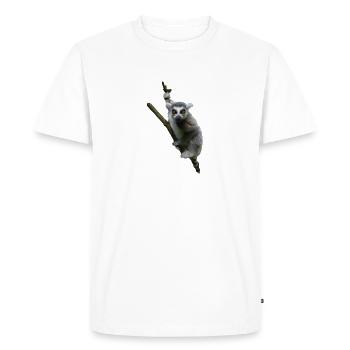 Lémurien lémur catta Madagascar - T-shirt Premium bio Homme - blanc - Devant - Nico (187cm)