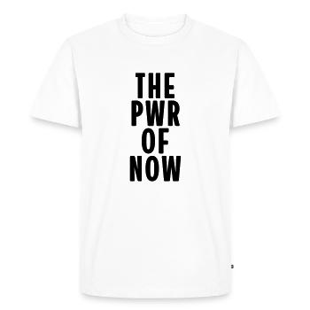 Le pouvoir du maintenant - T-shirt Premium bio Homme - blanc - Devant - Nico (187cm)