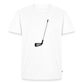 golf stick - Men's Premium Organic T-Shirt - white - Front - Nico (187cm)