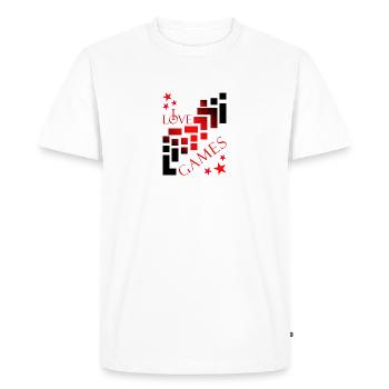 Jeux de joueurs - T-shirt Premium bio Homme - blanc - Devant - Nico (187cm)