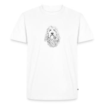 Berger Bergamasco Chien Berger Bergamasco Chien - T-shirt Premium bio Homme - blanc - Devant - Nico (187cm)