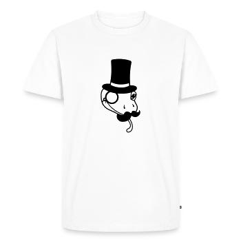 visage monsieur monsieur monsieur messieurs cylindre empire mon - T-shirt Premium bio Homme - blanc - Devant - Nico (187cm)