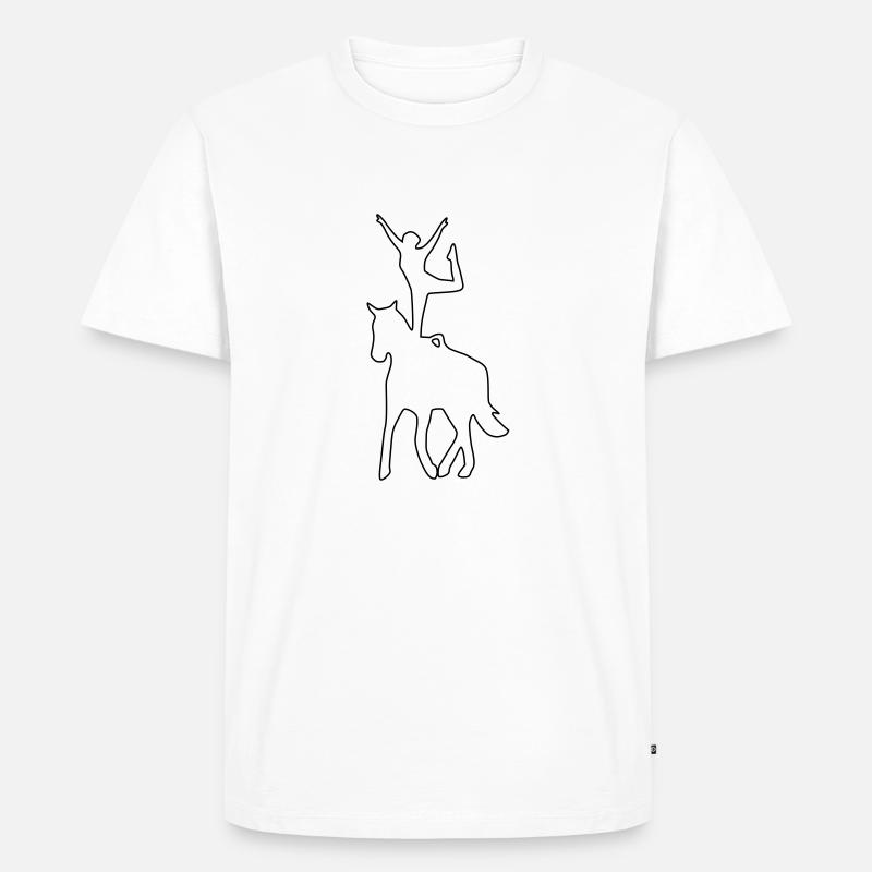 Voltigierer Stehend Einbeinig - Männer Premium Bio T-Shirt - Weiß
