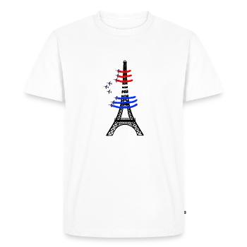 Eiffel Tower Patrouille de France Paris - Men's Premium Organic T-Shirt - white - Front - Nico (187cm)