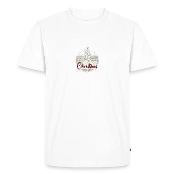 Joyeux Noël Fête de Noël Noël - T-shirt Premium bio Homme - blanc - Devant - Nico (187cm)