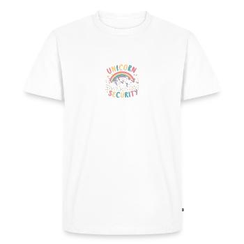 Unicorn Security Unicorn Motto Unicorn Security - T-shirt Premium bio Homme - blanc - Devant - Nico (187cm)