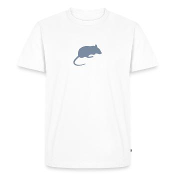 souris mouse silhouette ombre shadow8 - T-shirt Premium bio Homme - blanc - Devant - Nico (187cm)