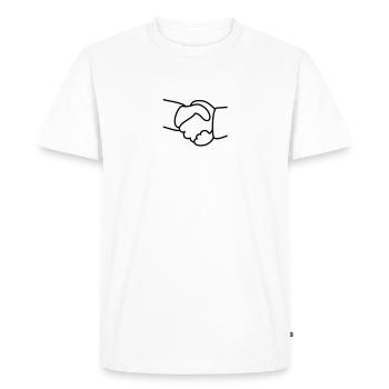 handshaking - T-shirt Premium bio Homme - blanc - Devant - Nico (187cm)