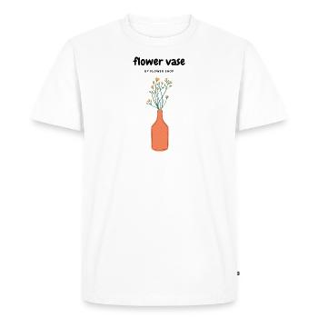 Vase à fleurs - T-shirt Premium bio Homme - blanc - Devant - Nico (187cm)