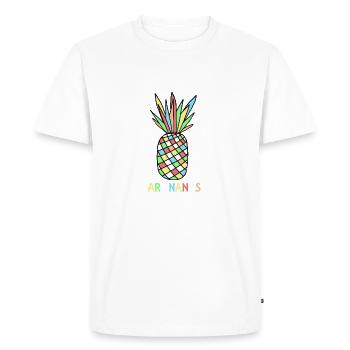 ananas multicolore - T-shirt Premium bio Homme - blanc - Devant - Nico (187cm)