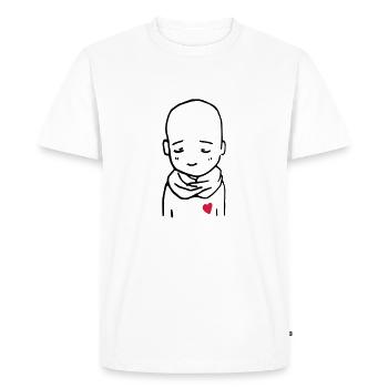 Garçon timide - T-shirt Premium bio Homme - blanc - Devant - Nico (187cm)