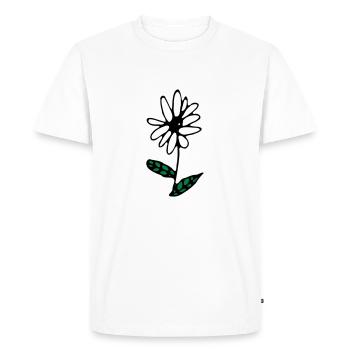 Fleur floral plante design comme un graphique vectoriel - T-shirt Premium bio Homme - blanc - Devant - Nico (187cm)