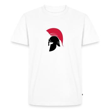 casque sparta - T-shirt Premium bio Homme - blanc - Devant - Nico (187cm)