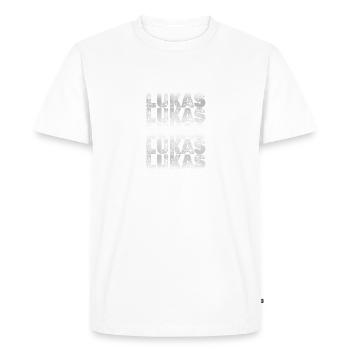 Grandpa for Lukas Brother Dad - Men's Premium Organic T-Shirt - white - Front - Nico (187cm)