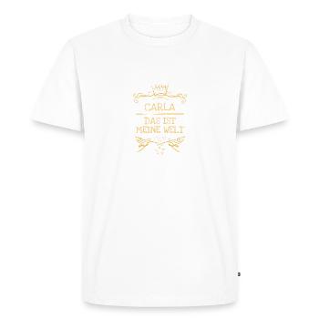Nom de la fille Carla - T-shirt Premium bio Homme - blanc - Devant - Nico (187cm)
