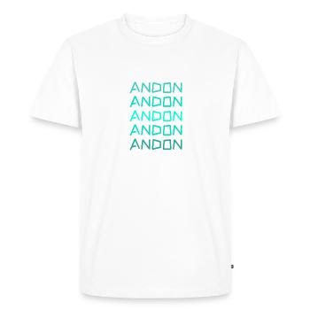 Andon - Men's Premium Organic T-Shirt - white - Front - Nico (187cm)