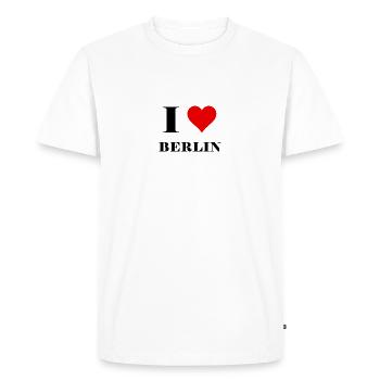 I Love Berlin - T-shirt Premium bio Homme - blanc - Devant - Nico (187cm)