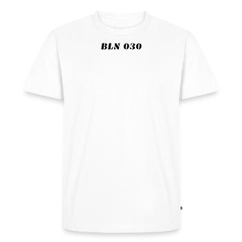 Berlin - Men's Premium Organic T-Shirt - white - Front - Nico (187cm)