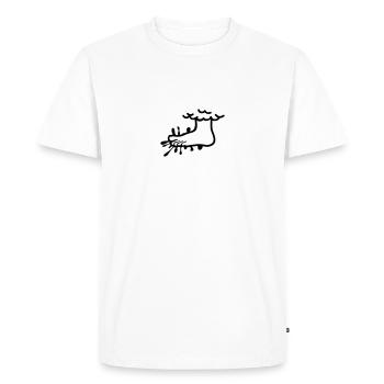 Gottes Fuß / gods foot (1c) - Men's Premium Organic T-Shirt - white - Front - Nico (187cm)