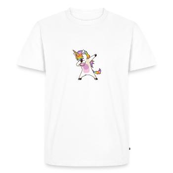 Unicorn - Men's Premium Organic T-Shirt - white - Front - Nico (187cm)