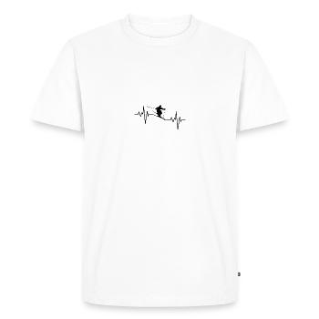 Skiing Pulse - Men's Premium Organic T-Shirt - white - Front - Nico (187cm)