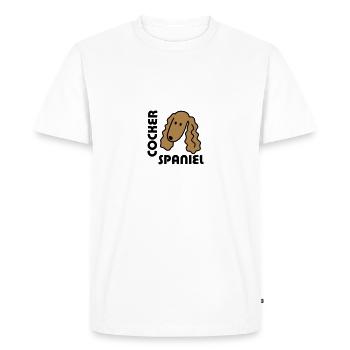 Cocker Spaniel - Men's Premium Organic T-Shirt - white - Front - Nico (187cm)