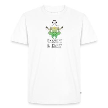 Amapiano est énergie - T-shirt Premium bio Homme - blanc - Devant - Nico (187cm)