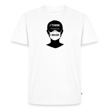 I think therefore I mask - Men's Premium Organic T-Shirt - white - Front - Nico (187cm)