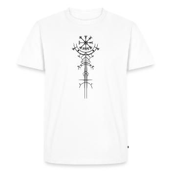 Vegvísir - T-shirt Premium bio Homme - blanc - Devant - Nico (187cm)