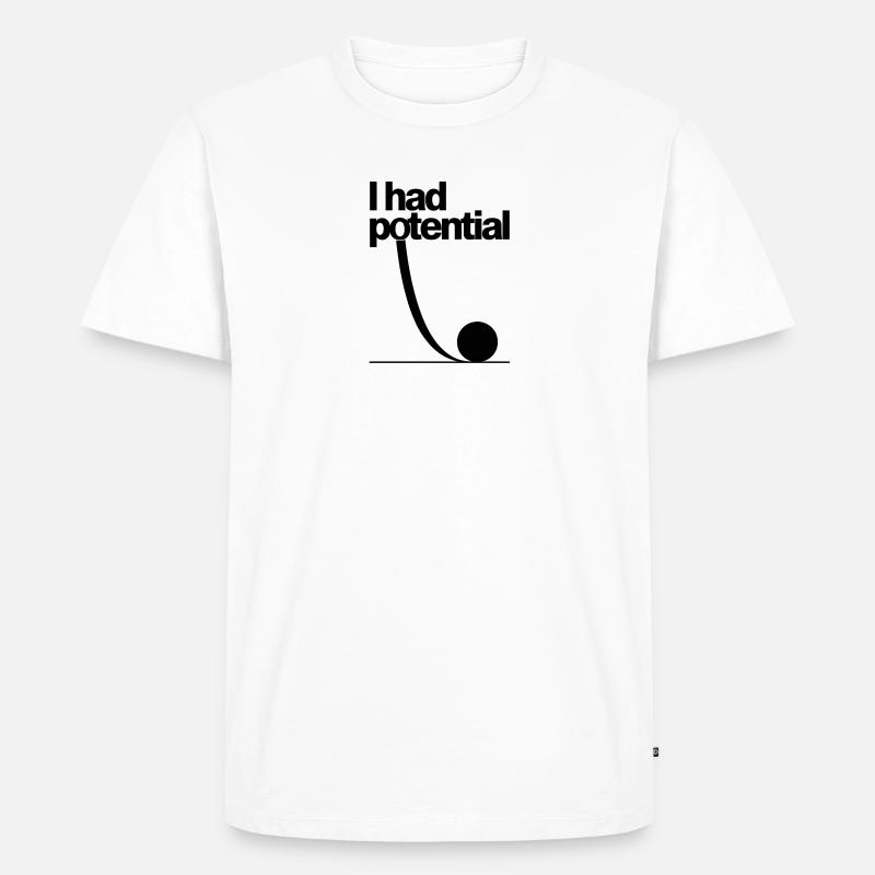J’avais du potentiel : Potentiel Math Gag - T-shirt Premium bio Homme - blanc