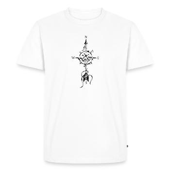 boussole - T-shirt Premium bio Homme - blanc - Devant - Nico (187cm)