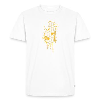 blobs graffiti drops honey - Men's Premium Organic T-Shirt - white - Front - Nico (187cm)