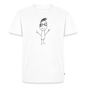 RdL homme heureux bâton cool - T-shirt Premium bio Homme - blanc - Devant - Nico (187cm)