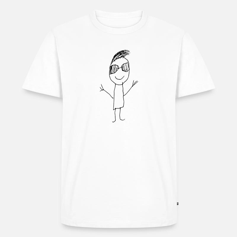 RdL glücklich cool stick mann - Männer Premium Bio T-Shirt - Weiß