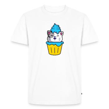 UKRAINE slava ukraini ukraini ukrainian front cat - T-shirt Premium bio Homme - blanc - Devant - Nico (187cm)