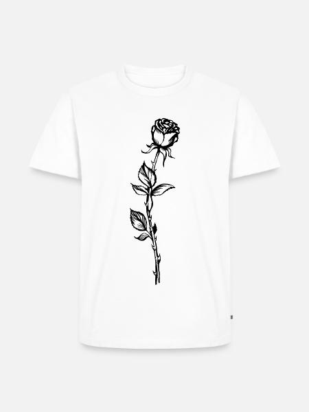 rose - Men's Premium Organic T-Shirt - white