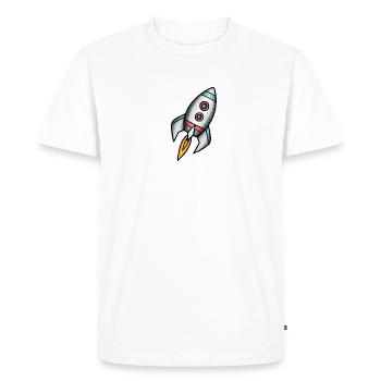 Fusée de dessin animé - T-shirt Premium bio Homme - blanc - Devant - Nico (187cm)
