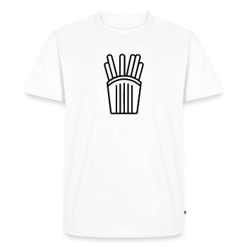 Frites - T-shirt Premium bio Homme - blanc - Devant - Nico (187cm)