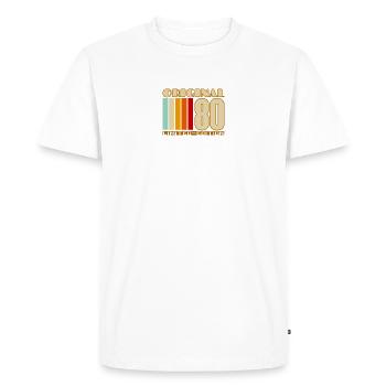 Original80 Édition limitée rétro 80s - T-shirt Premium bio Homme - blanc - Devant - Nico (187cm)