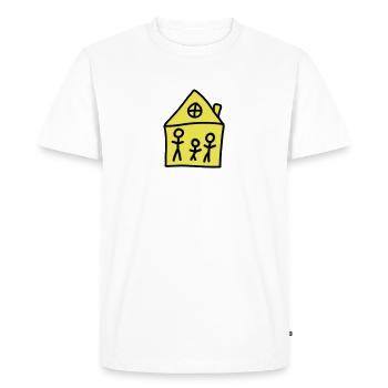 Maison de famille - T-shirt Premium bio Homme - blanc - Devant - Nico (187cm)