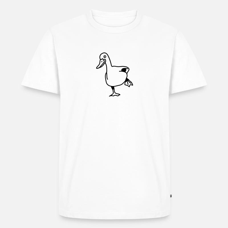 duck - Männer Premium Bio T-Shirt - Weiß
