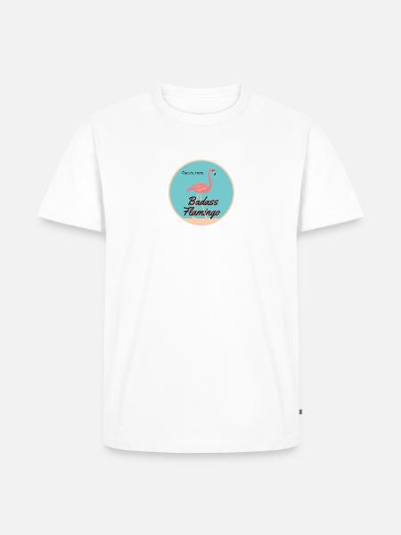 Badass Flamingo 2023 - Männer Premium Bio T-Shirt - Weiß