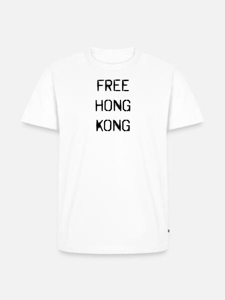 Free Hong Kong - Männer Premium Bio T-Shirt - Weiß