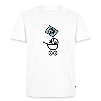 Argentine Bebé Fútbol Fan - T-shirt Premium bio Homme - blanc - Devant - Nico (187cm)