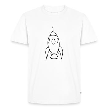 Fusée - T-shirt Premium bio Homme - blanc - Devant - Nico (187cm)
