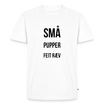 Petits seins gros cul - T-shirt Premium bio Homme - blanc - Devant - Nico (187cm)